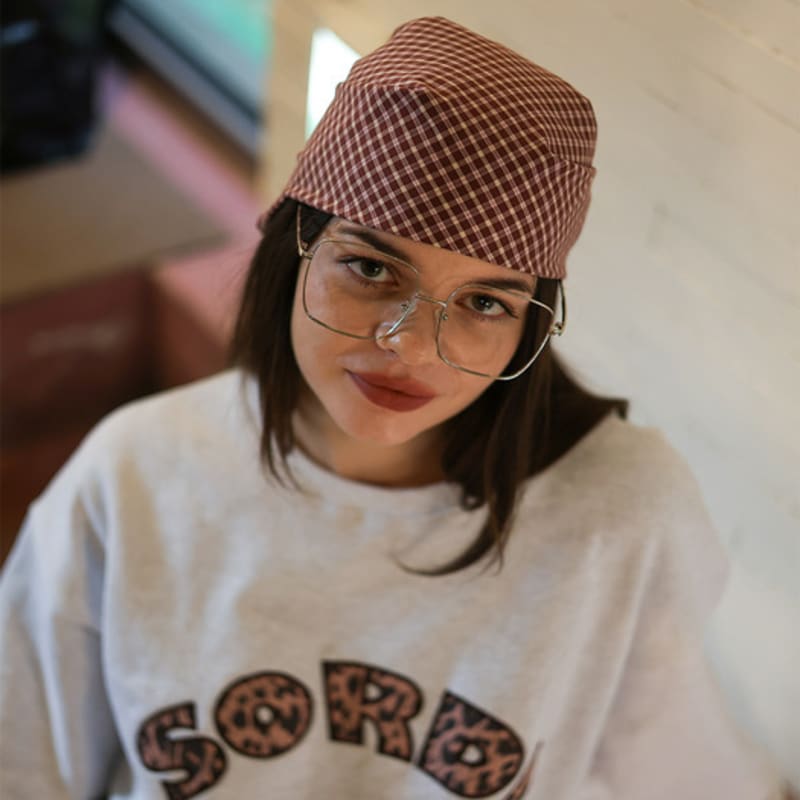 

SORDI Check Bandana Scarf_red RED