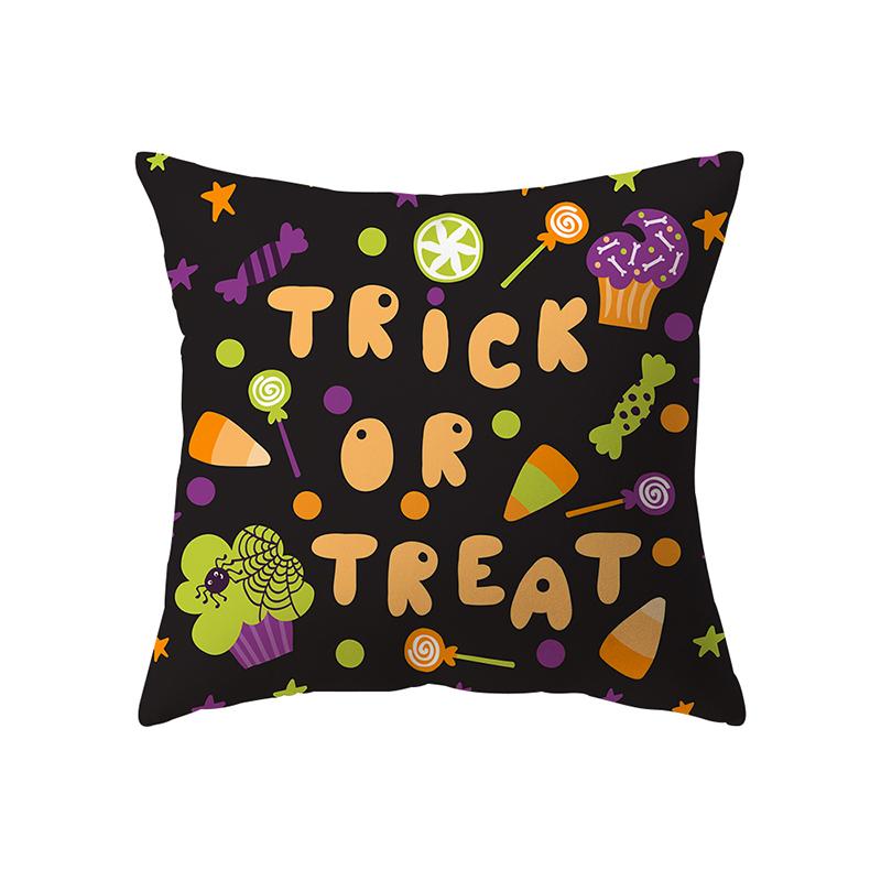 Alphabet Halloween Theme Pillow Cover Sofa Cushion  Holiday Gift Party Decoration Home Decor