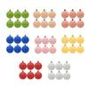 6Pcs 6cm Xmas Balls Crack Texture Easy Hanging Festive Bright Color Plastic Christmas Baubles Pendants Party Supplies