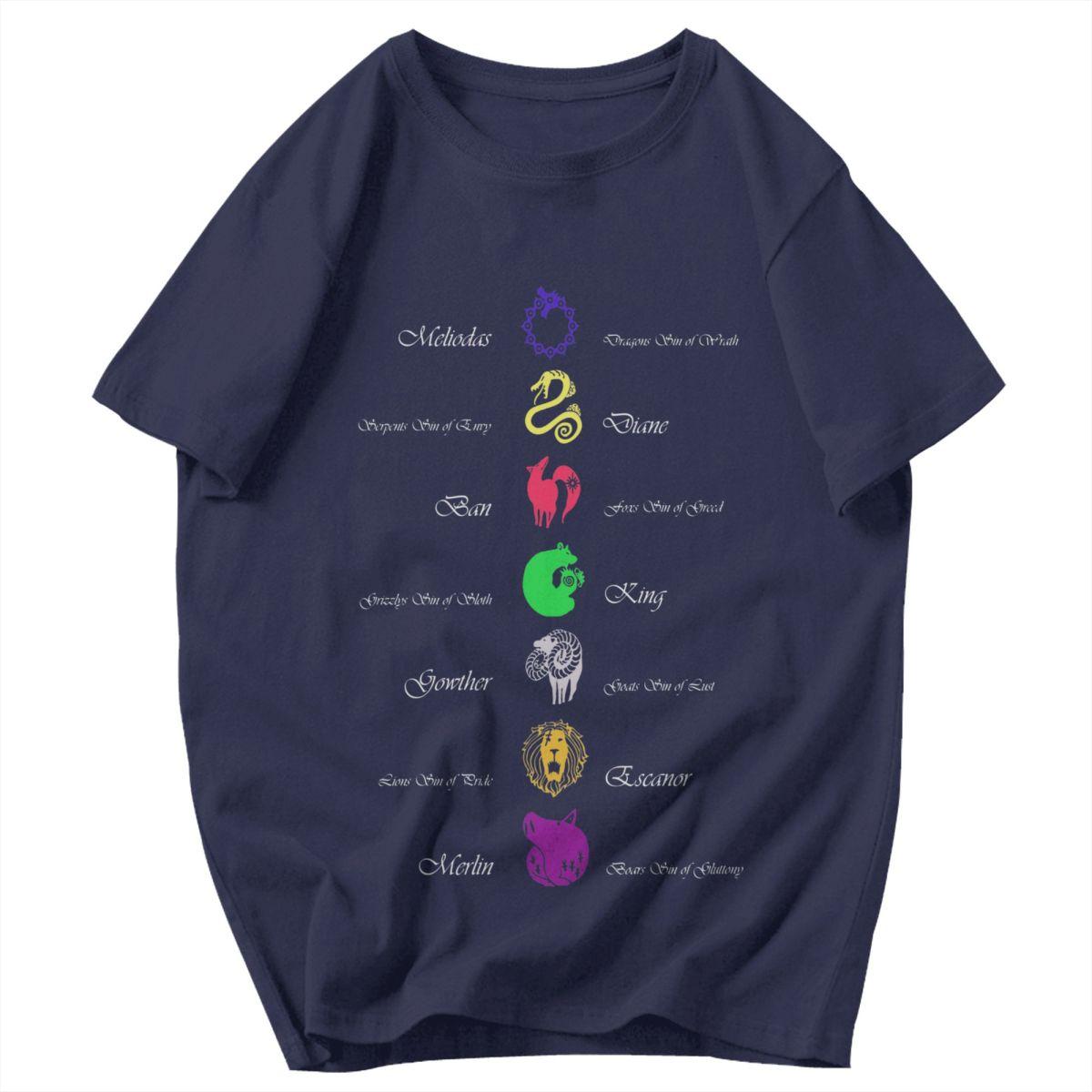

Men T Shirt Anime The Seven Deadly Sins Gifts Y2K Graphic Tees Unisex Tops T Shirts 4XL