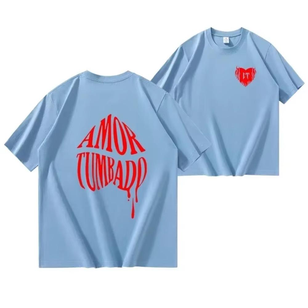 Corridos Tumbados Baumwoll-T-Shirt Herrenmode Natanael Cano Kurzarm-Sweatshirt Damen Casual Harajuku Street Jumper Suda