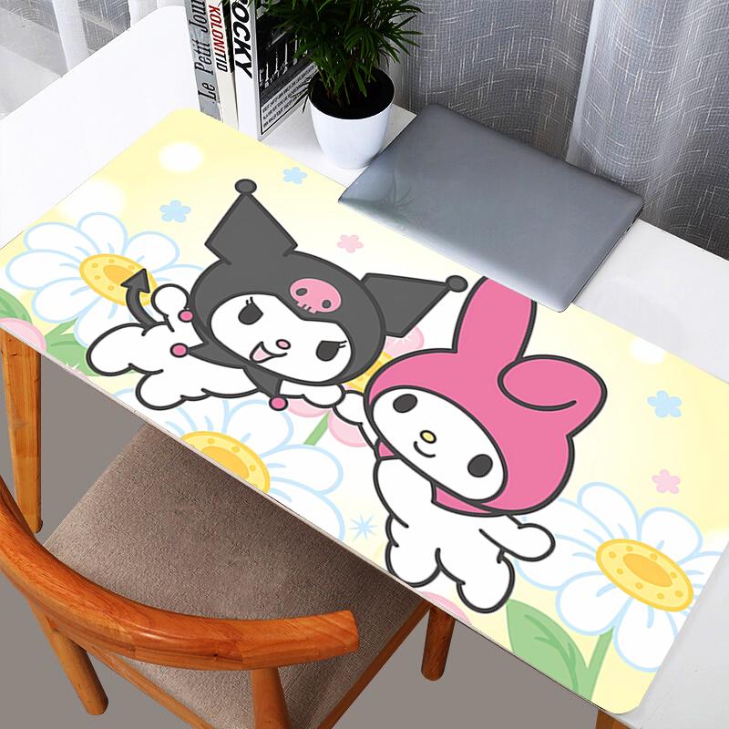 Kuromi My Melody Kawaii Mouse Pads Big Cute Girl Gabinete Gamer Computer Desk Mat Keyboard Gaming Accessories Mousepad 800x300x2mm