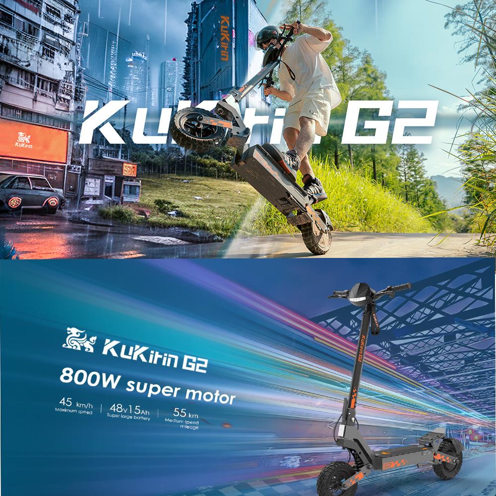 KuKirin G2 Foldable Electric Scooter 2026 New Version 800W 48V15.6Ah,45km/h Max Speed 55km Range