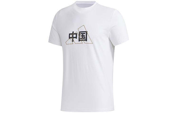 

Adidas T Shirts Men s White Crew Neck Moderate Straight Fit GL5634 M