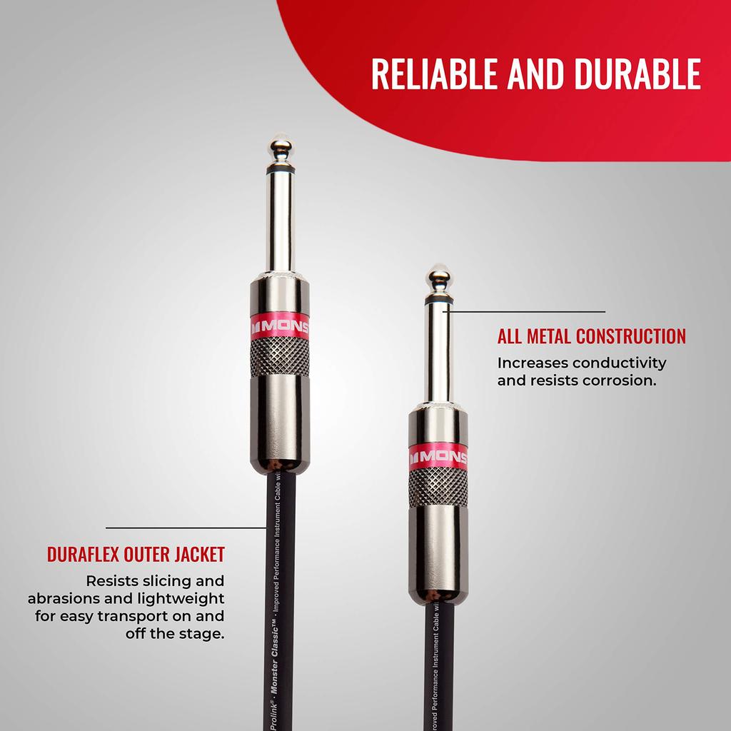 MONSTER CABLE CLAS2-I-21 21ft Guitar Cable with Direct To Direct Plugs (M) (Product Code: 600496)