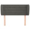 VidaXL Tête de lit avec oreilles Gris foncé 93x23x78-88 cm Velours3117321