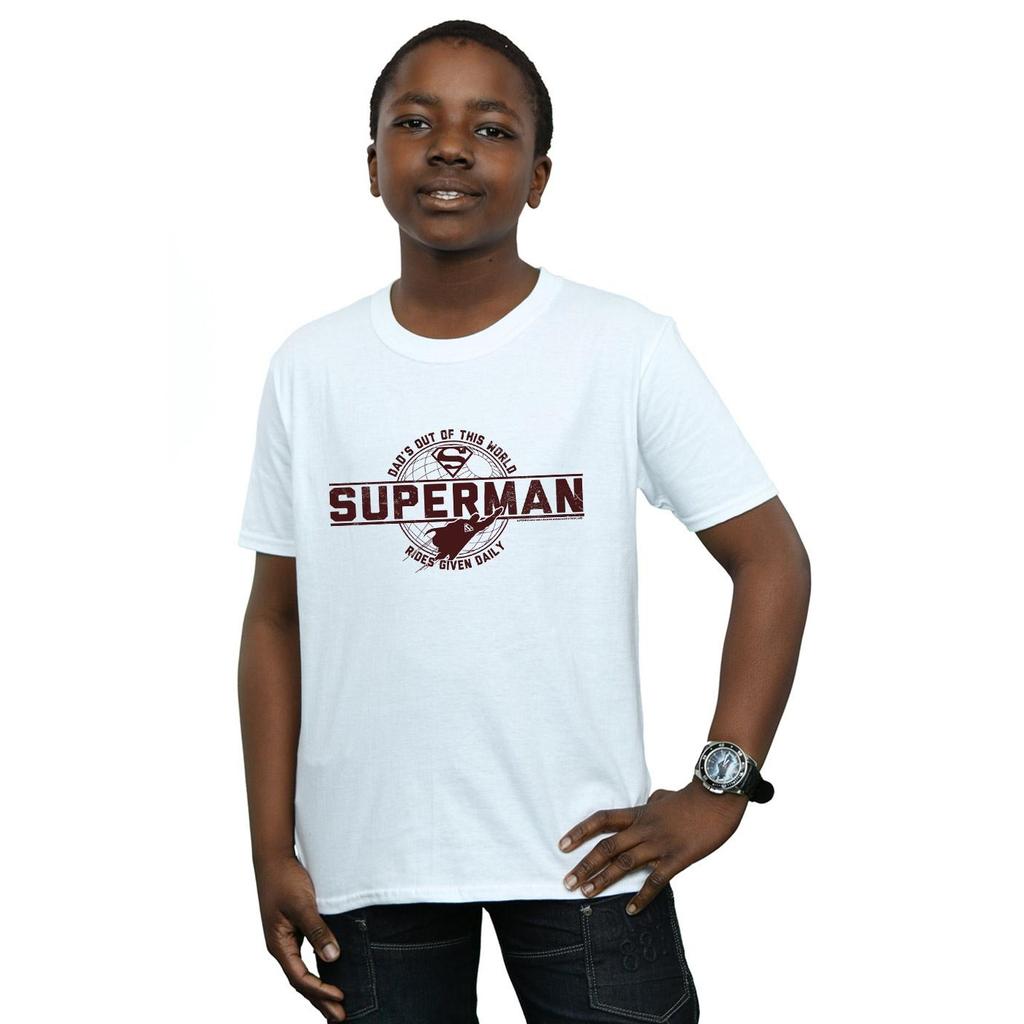 DC Comics Boys Superman Dad Out Of This World T-Shirt