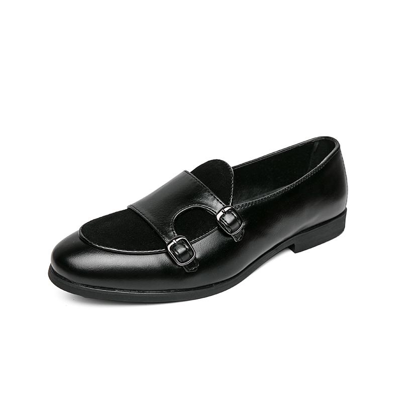 New Shallow Shoe Green Loafers Double Buckle Brand Men Shoes Italian Classic Slip on Casual Shoes Luxury Designer Shoes