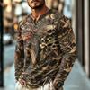 Men's Casual Retro Long Sleeve Shirt for Everyday Wear