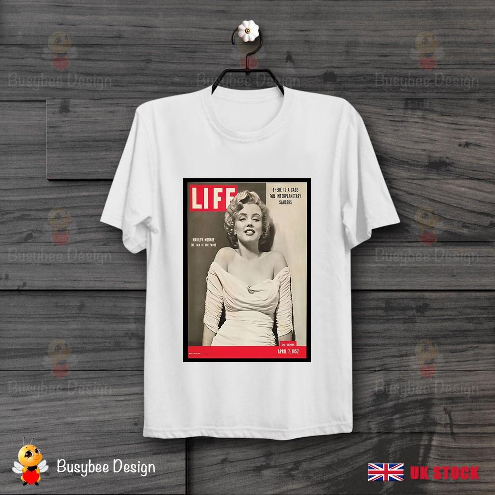 

Мэрилин Монро Журнал Life 50-е Ретро Крутой Винтажный идол Унисекс Футболка B42 4XL