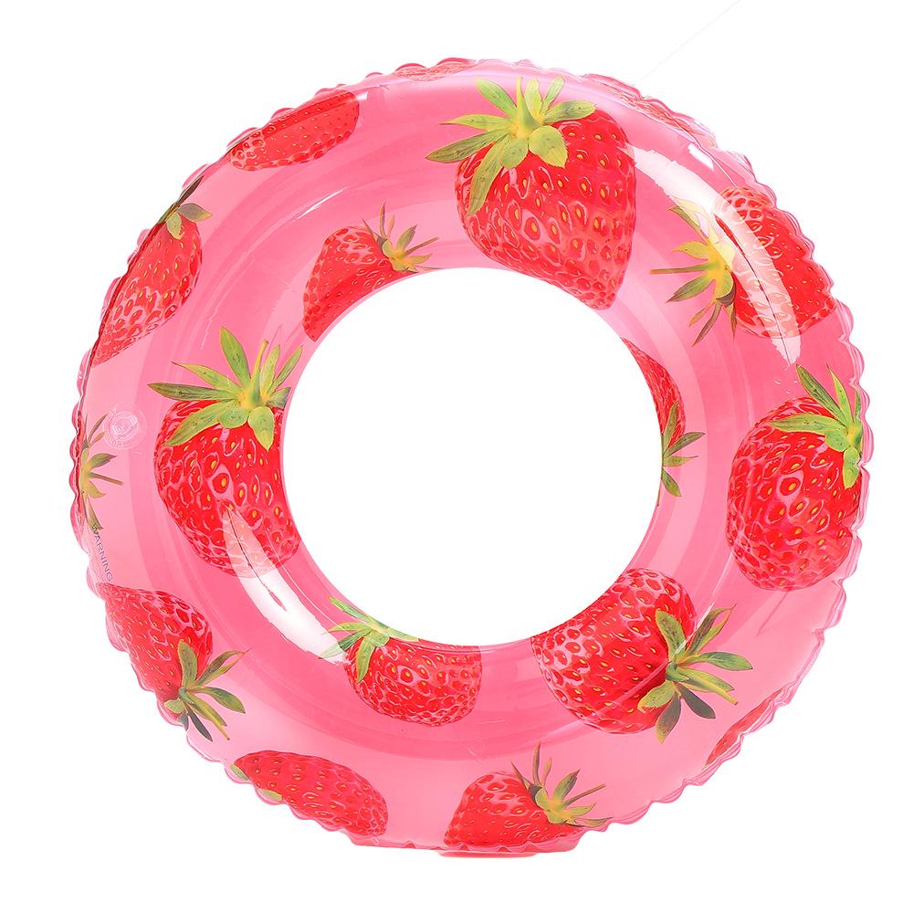 Anello gonfiabile da nuoto rétro a righe ispessito per bambini Xiao Lü - Design Oliva e Fiore di Ciliegio