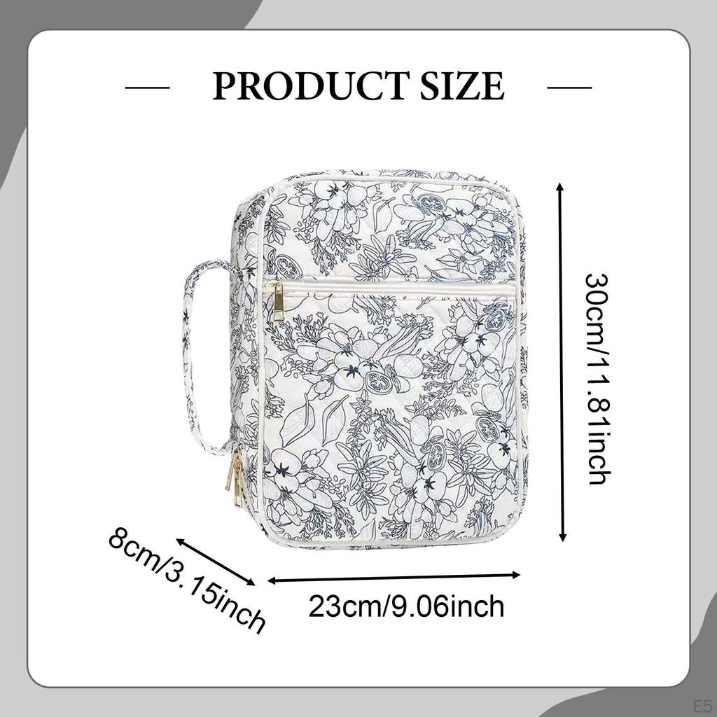 Capa para Bíblia Capa, Multifuncional, Compacta, Bolso com Zíper Bolsa de Proteção para Materiais de Estudo das Escrituras