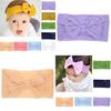 Lovely Baby Nylon Bow Bunny Ear Headband Soft Broadside Hair Accessory For Child With Good Elasticity