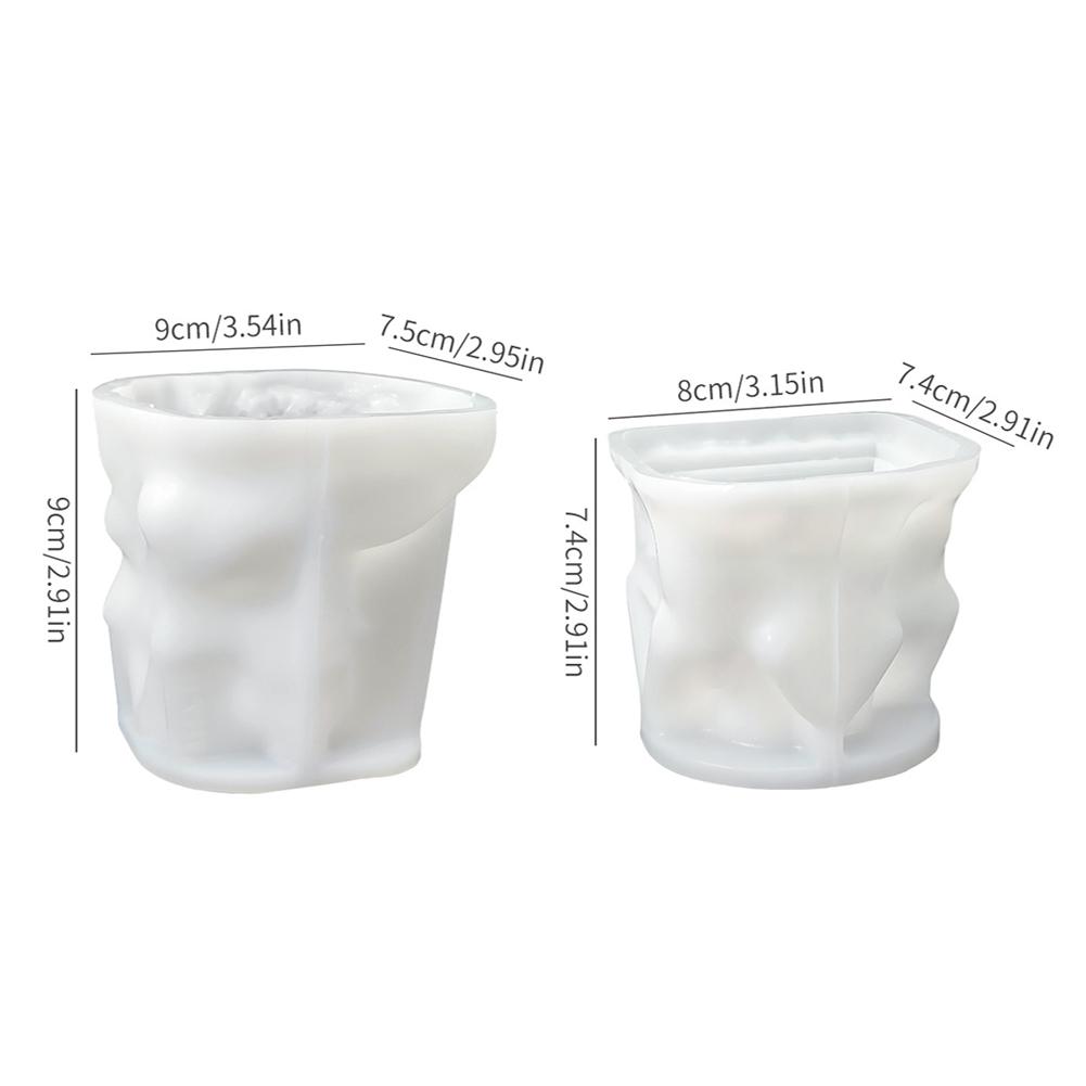 3D Christmas Cottage Tree House Candle Silicone Mold DIY Cute Xmas Ornaments Desk Decor Mould Making Tool