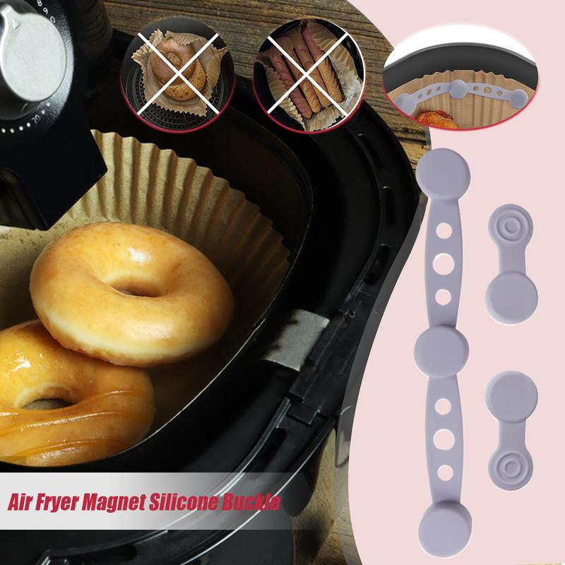 Air Fryer Magnets for Parchment Paper Silicone Magnet Buckle Air Fryer Accessories Liner Holder Replacement Parts
