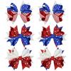 Kids Star Stripe US Flag Bowknot Hairpin Hair Clip Independence Day Party Prop