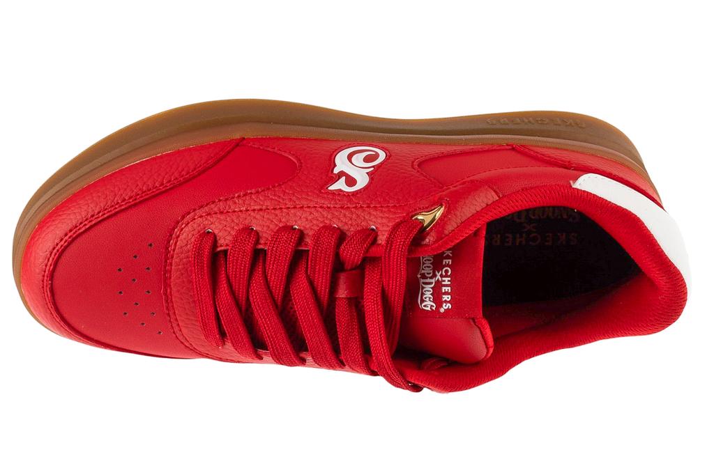 Skechers Duraleather Lace Up Snoop Cupsole Sneaker, Mens Red Sneakers