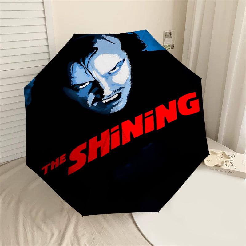 

1pc The Shining Automatic Open/Close Umbrella Compact Folding Umbrella with 8-Rib Shaft lightweight esign, for Women/Men1175A
