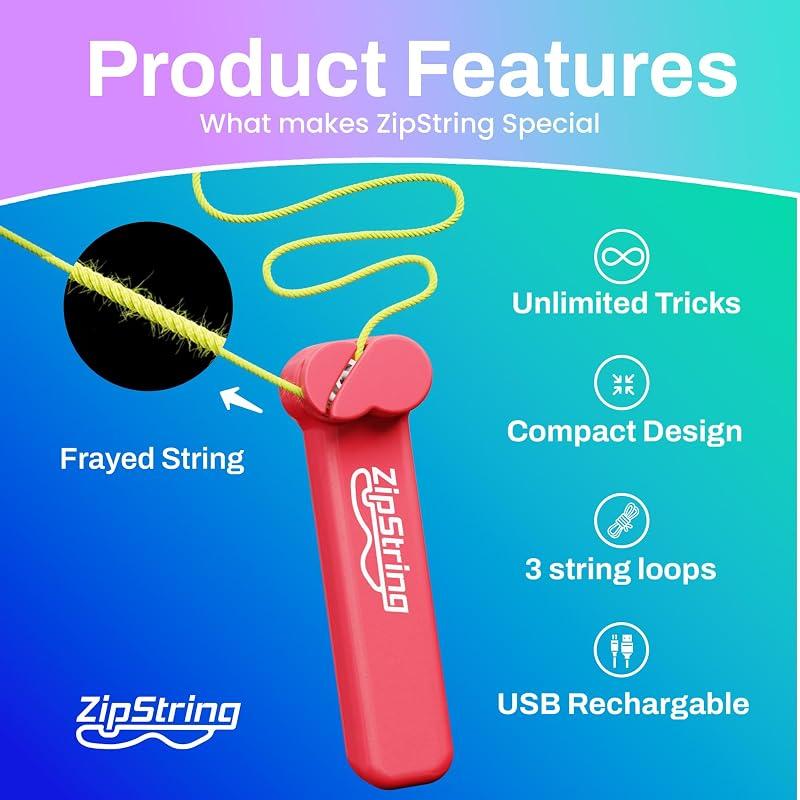 ZipString Clear Package Red Rope Launcher (Ages 8+) - Authentic ZipString Product