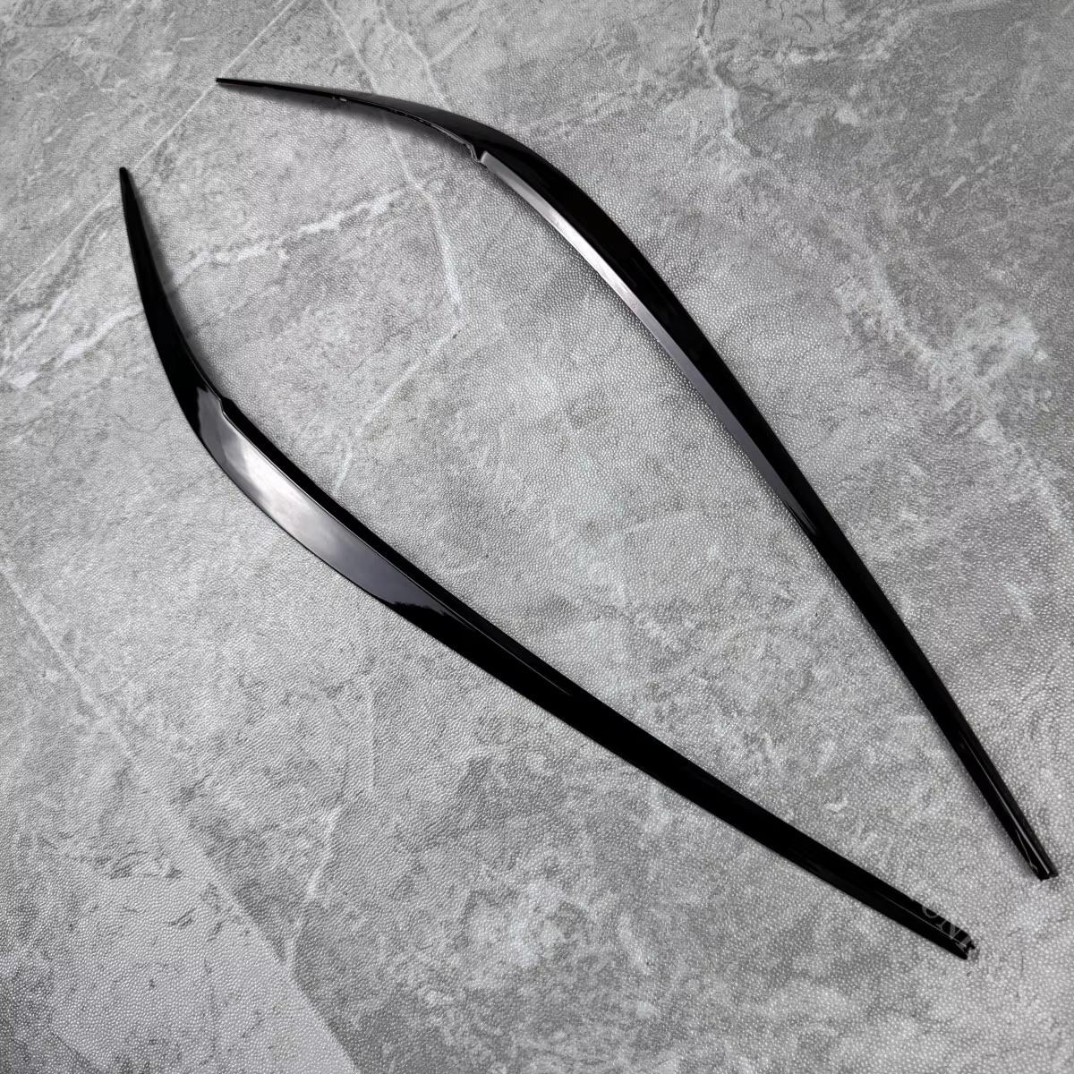 2PCS ABS Car Headlight Evil Eyebrows For BMW 3 Series G20 G21 316d 318i 320i 325i 330i 2019-2024 Eyelid Cover Trim Body Kit Gloss Black