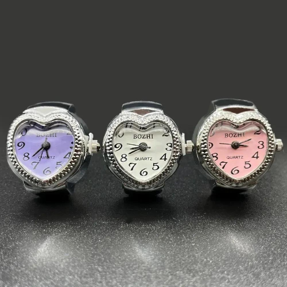 Punk Quartz Finger Watch Ring for Women Men Gothic Watches Rings Digital Watch Elastic Stretchy Rings Jewelry Clock Gift