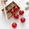 6pcs Glass Christmas Ball Set 6cm Delicate Christmas Tree Pendant Waterproof Painted Hanging Ornament Home