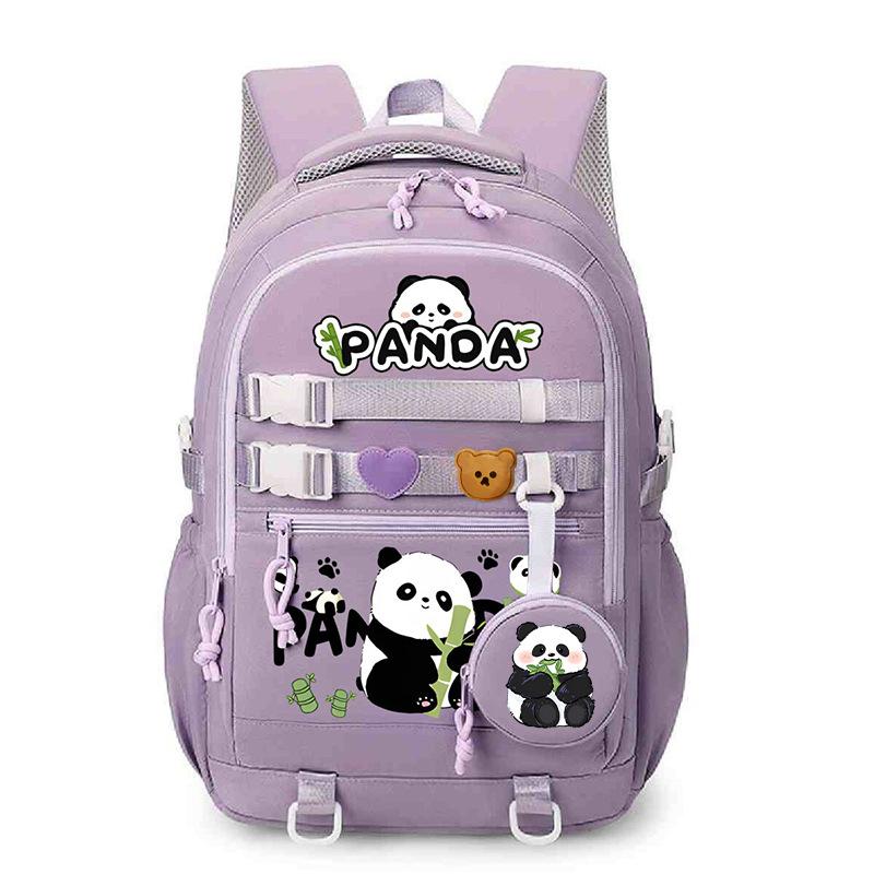 Panda Huahua 2025 New Cute Children's Schoolbag Cross-border Large-capacity Primary and Secondary School Students Lightweight Spine Protection