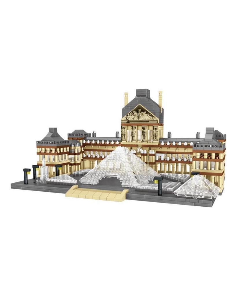 8040 Weltarchitektur Paris Louvre Museum Brunnen Modell DIY Mini Diamant Blöcke Ziegel Gebäude Spielzeug