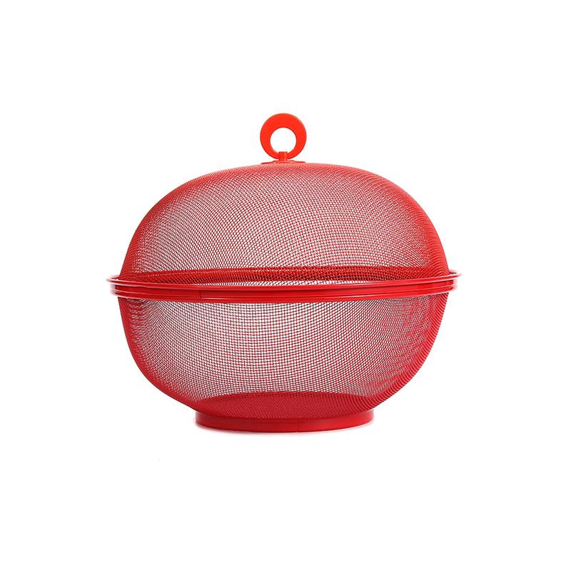 Mesh Fruit Basket With Lid Prevent Fly Kitchen Basket Vegetables Fruit Holder
