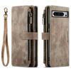 For Google Pixel 9 Pro XL Pixel 9 Case,Wallet Case Durable PU Leather Magnetic Flip Strap Wristlet Zipper Card Holder Phone Case