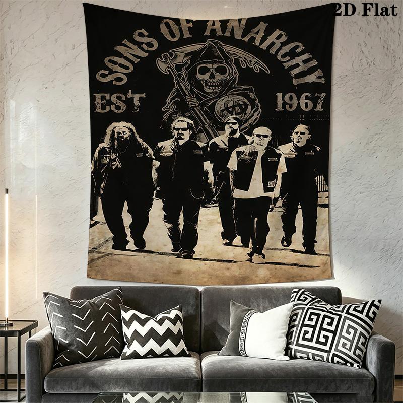 Anarchy Band Wall Tapestry Tapestry Wallmounted Fashion Print Background Wall Hanging Cloth Work Of Art Homestay Soft Decoration Tapestry