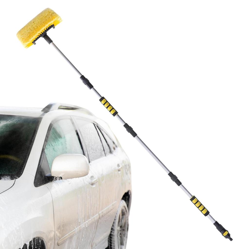 Car Wash Brush, Soft Bristle Cleaning Car Wash Brush Head with Hose Attachment, Cleaning