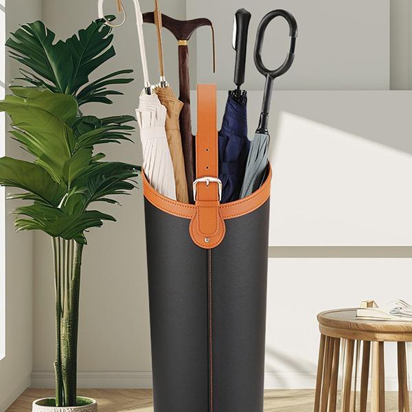 Porta ombrelli lungo in pelle di grande capacità per ingressi domestici e commerciali