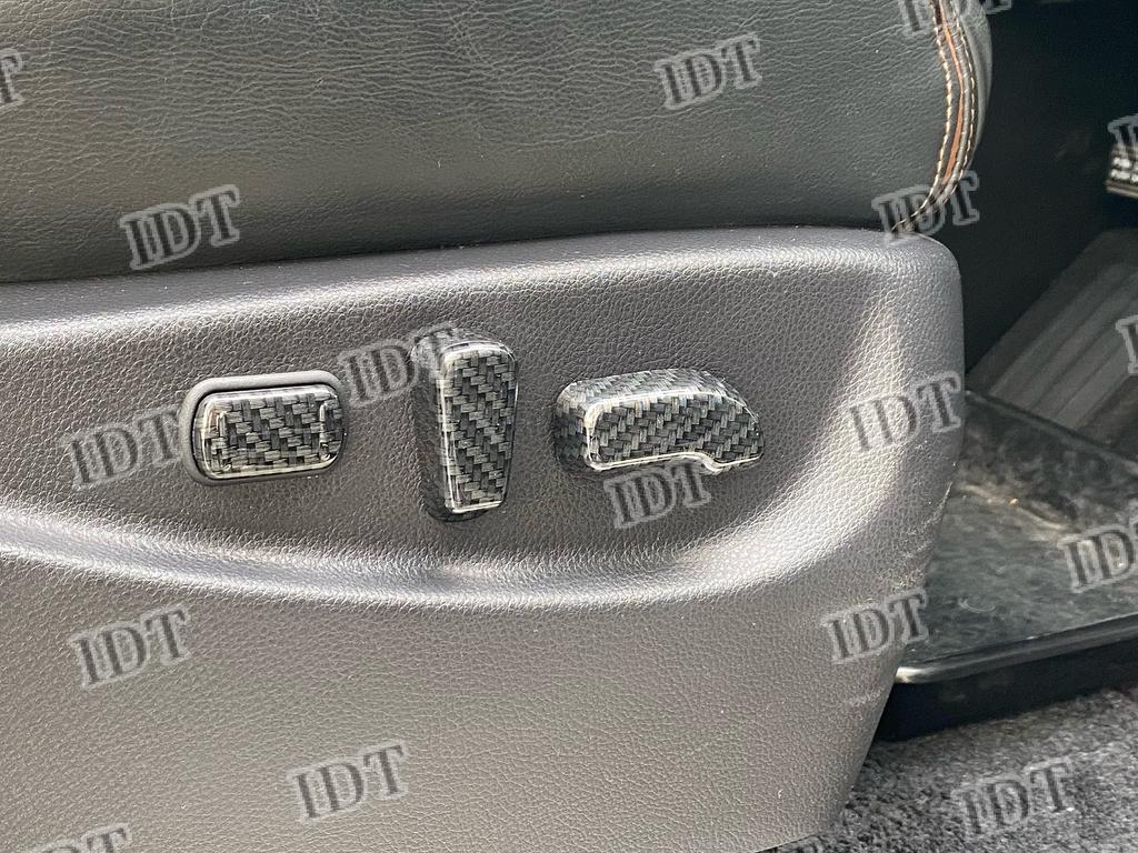 E52 Elgrand Power Seat Switch Cover Carbon Slider Reclining Interior Panel Front Driver Passenger
