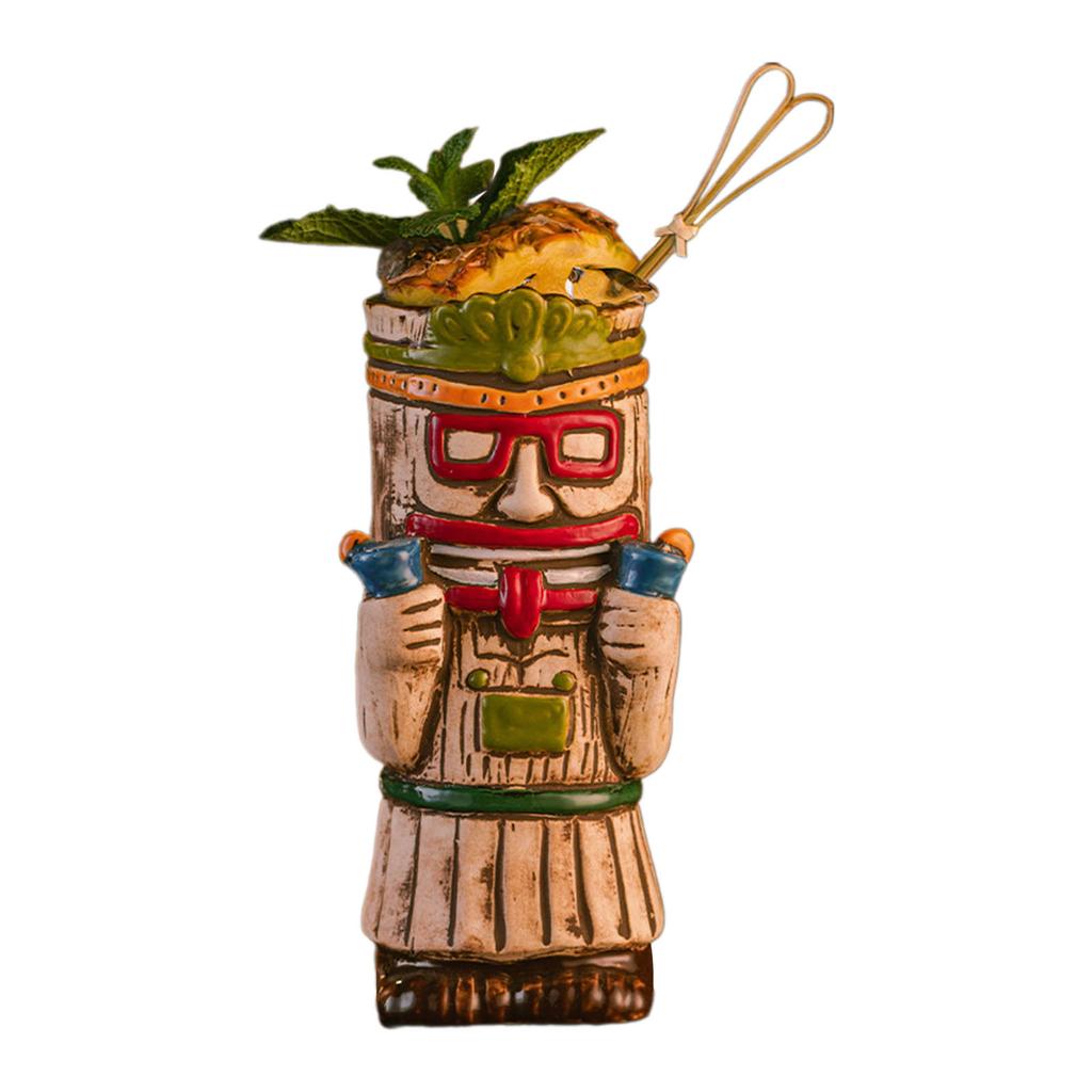 Creative Island Inspired Cup Whimsical Island Style Glass Cocktail Glass Hawaiian Party Tiki Mugs Drinkware for Parties