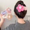 Cute Plush Flower Hair Clip Sweet Duckbill Clip Flyaway Hair Headwear Accessories  Autumn Winter
