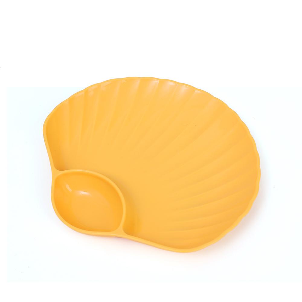 Muschelschale, Plastik-Teigtaschenteller mit Essigscheiben, Essigschalen, Sushi, Frühstück, Trockenfrüchte, Snacks, Muschelknochen-Spuckschale