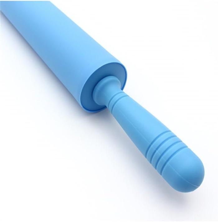 Wałek Silikonowy Do Ciasta Nieprzywierający Niebieski 38Cm