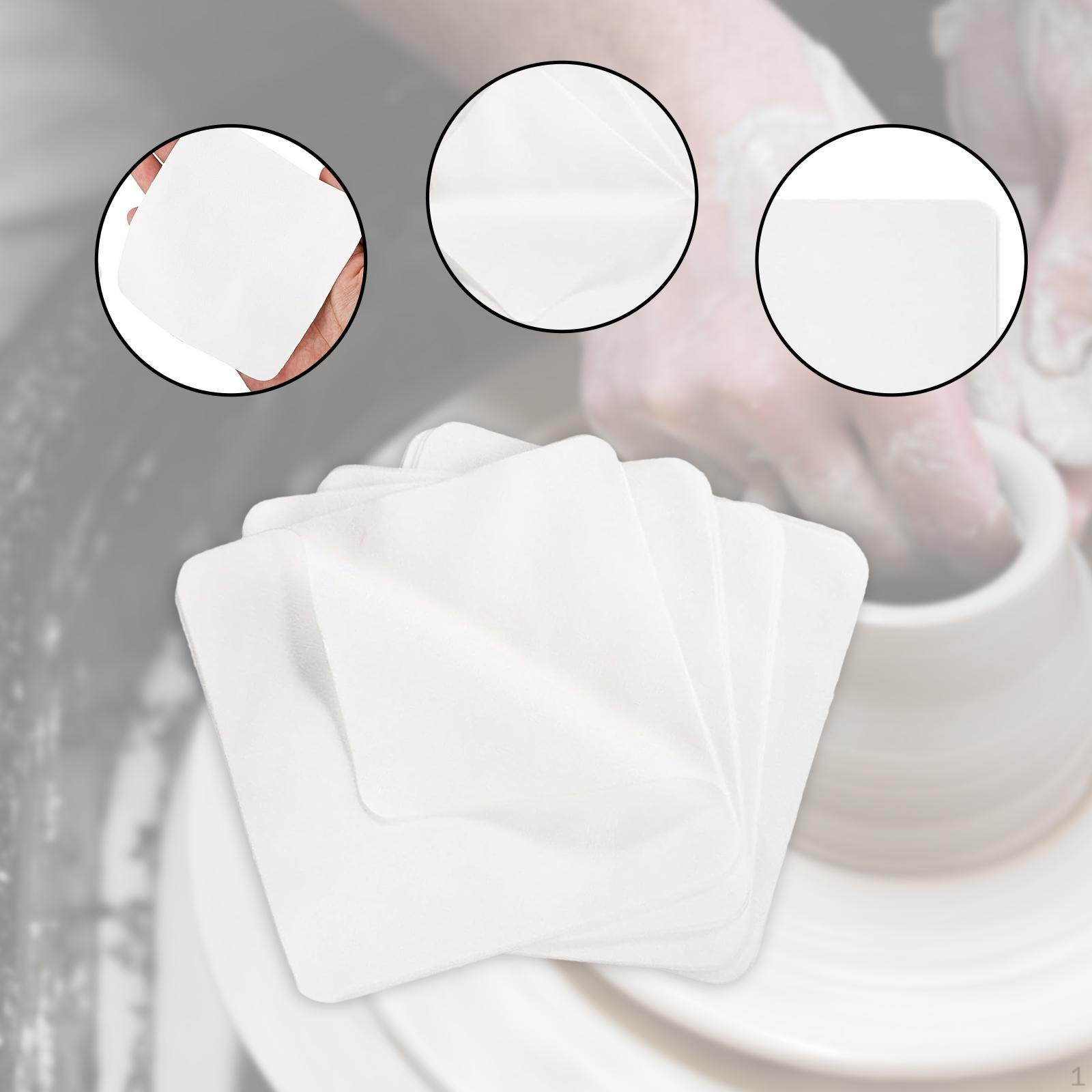 

25 Pieces Chamois Cloth for Pottery, Multipurpose Smoothing Pot Suede Cleaning Cameras білий