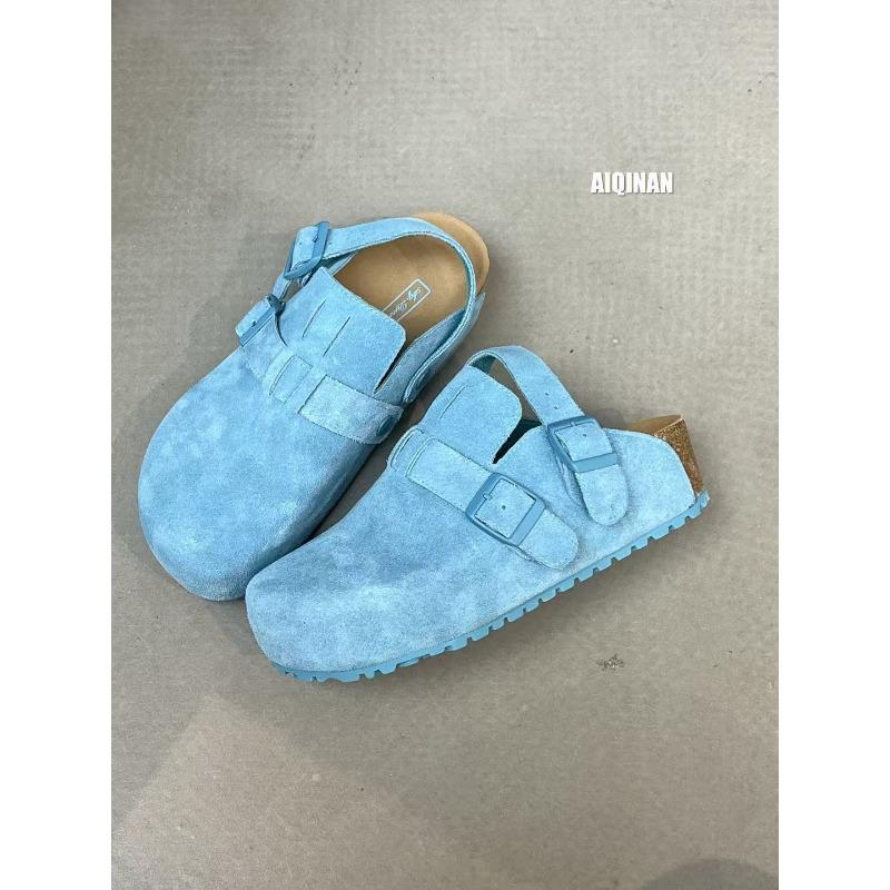 Baotou women wear new spring and summer one-pedal versatile thick-soled two and a half slippers lazy sandals