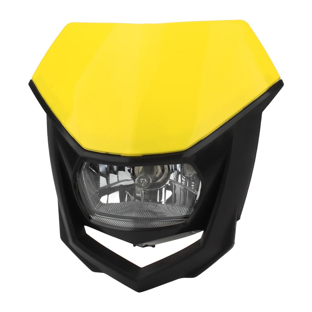 Motorcycle Dirt Bike Halogen Headlight Plate For Honda Kawasaki Yamaha Moto Universal Accessories Head Light Enduro Headlamp
