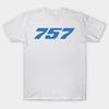 Herren Schwarzes T-Shirt mit Aufdruck Boeing 757 No-Cut Transferpapier Druck Baumwoll-T-Shirt