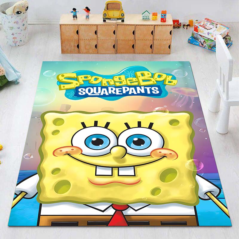 Multiple Styles Cartoon SpongeBob Print Carpet for Living Room Children's Bedroom Sofa Doormat Floor Non-slip Mat Luxury Gift