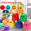 Thickened Plastic Smiley Face Stilts for Kids - Balance Training Toy for Primary School Students