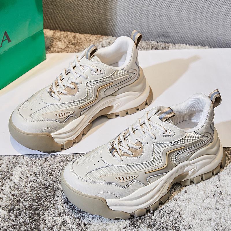 

Подошва на присосках, кожаные кроссовки для папы, женские 2025 весна, новые женские беговые спортивные туфли, детские повседневные универсальные женские туфли 40