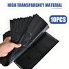 Four-pocket black card sleeve pages, 3-hole double-sided, fits for postcards, photo cards, etc