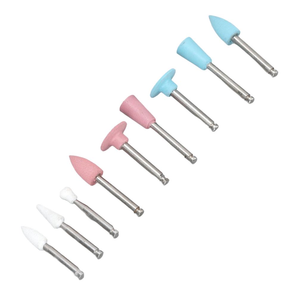 9 st Tandpoleringsborr Ljushärdande Resin Tänder Poleringsborr Tillbehör för Låg Hastighet