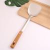 ZISIZ Wooden Handle Stainless Steel Kitchen Utensil Set