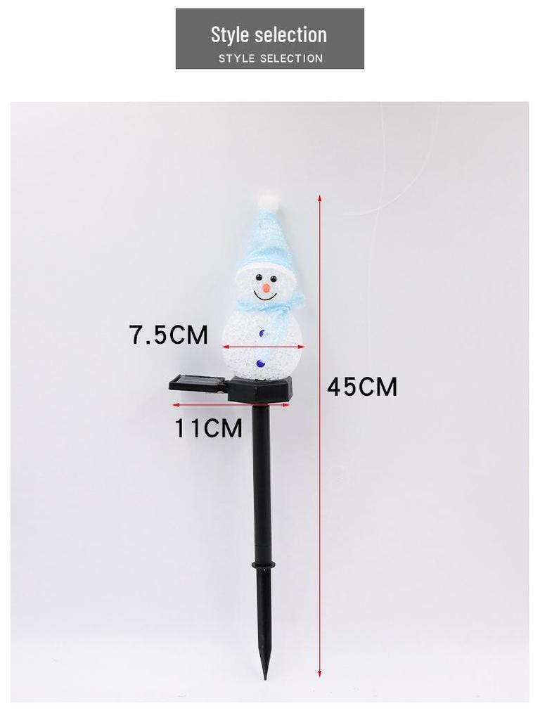 2024 Outdoor Solar Snowman LED Lights – Waterproof, Courtyard Christmas Decoration, Ground Insert, String Lighting