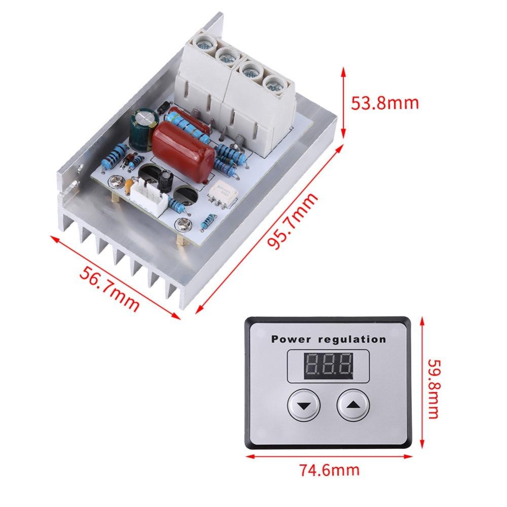 10000W SCR Spannungsregler AC 220V 80A Dimmschalter Motorcontroller Leistungsregelung